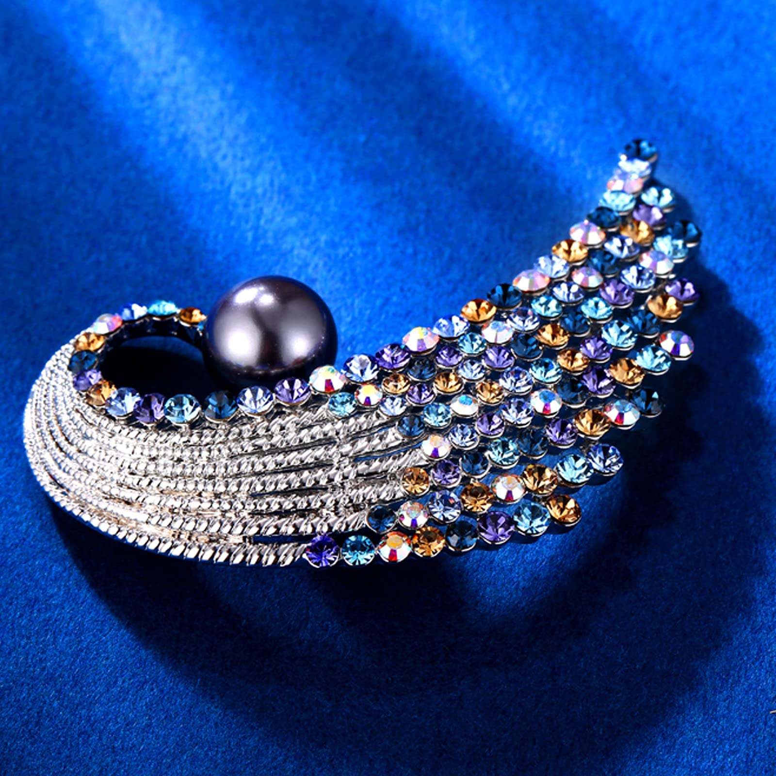 Broche para Mujeres Hombres Delicadas broches de Perlas Cristal Broche de Solapa para Chaqueta Vestido de Bufanda o chales Novia Accesorios de Fiesta de Cum