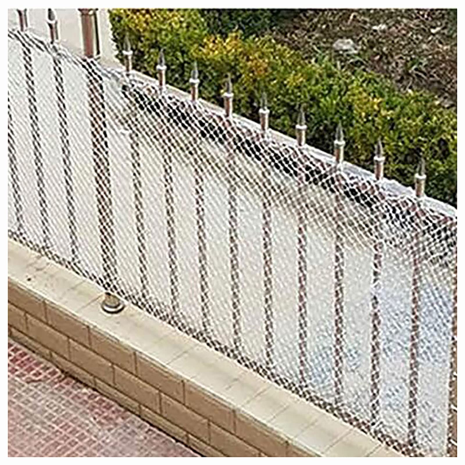 Treppennetz Schutznetz Kinderspielplatz Zaun Haustiere, Garten Kletterpflanzennetze im Freien, weiße dekorative Netze, Balkon Sicherheitsnetze, Schaukelnetze(Size:3 * 5M(10 * 16ft))