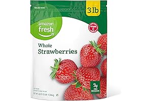 Amazon Fresh, Frozen Organic Whole Strawberries, 48 Oz