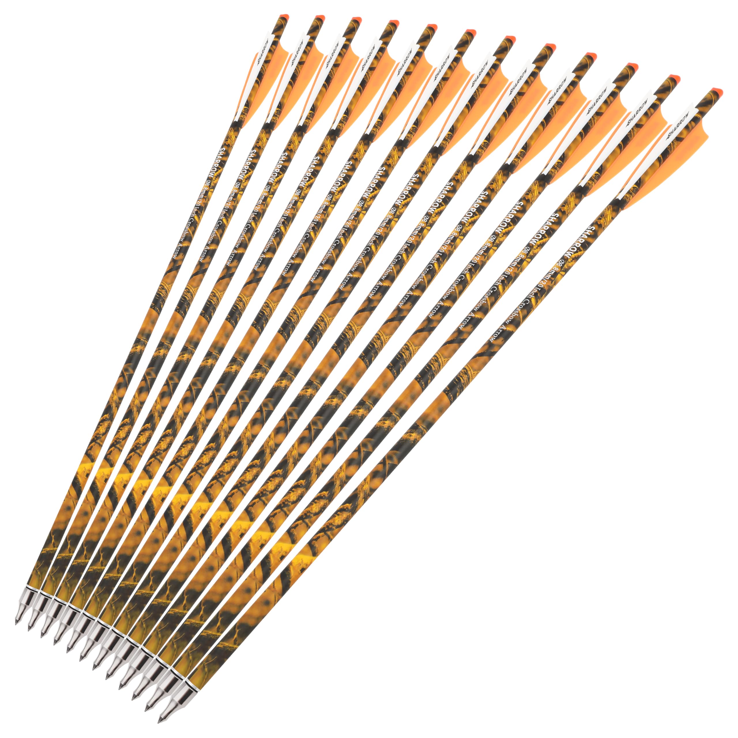 Freccia di Balestra di tiro con L'Arco 16" 17” 18" 20” 22" Frecce di Balestra in Carbonio con Piuma da 4” per la Pratica di obiettivi di Caccia 12Pcs