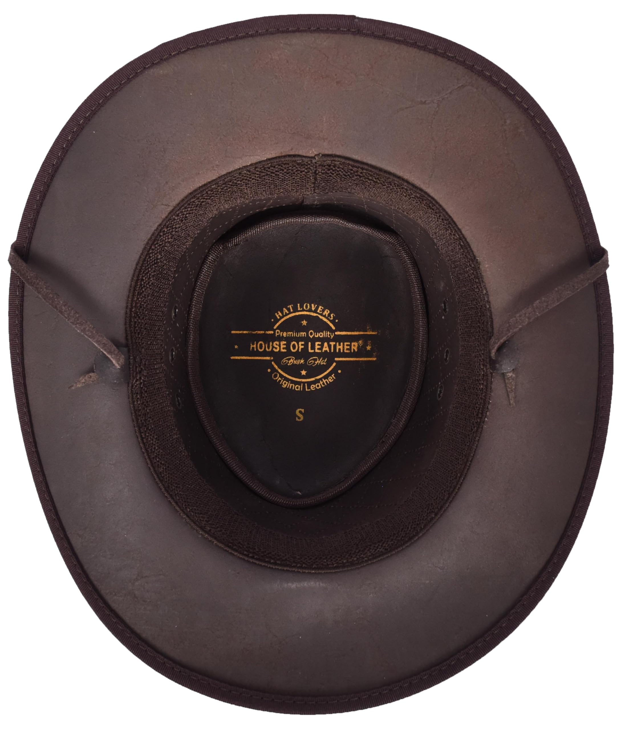 Sombrero australiano de piel auténtica, estilo vaquero, color marrón Ozzy
