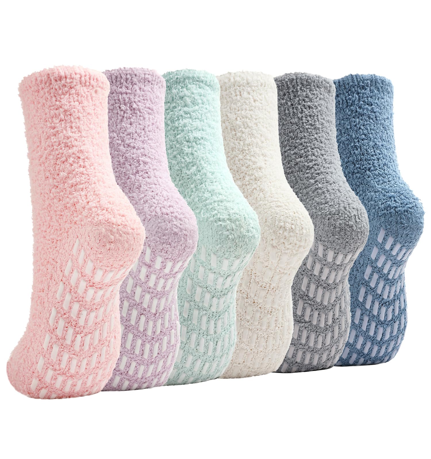 Slipper Socks for Women Men Grip Hospital Socks with Grips Fuzzy Non Slip Warm Womens Gifts