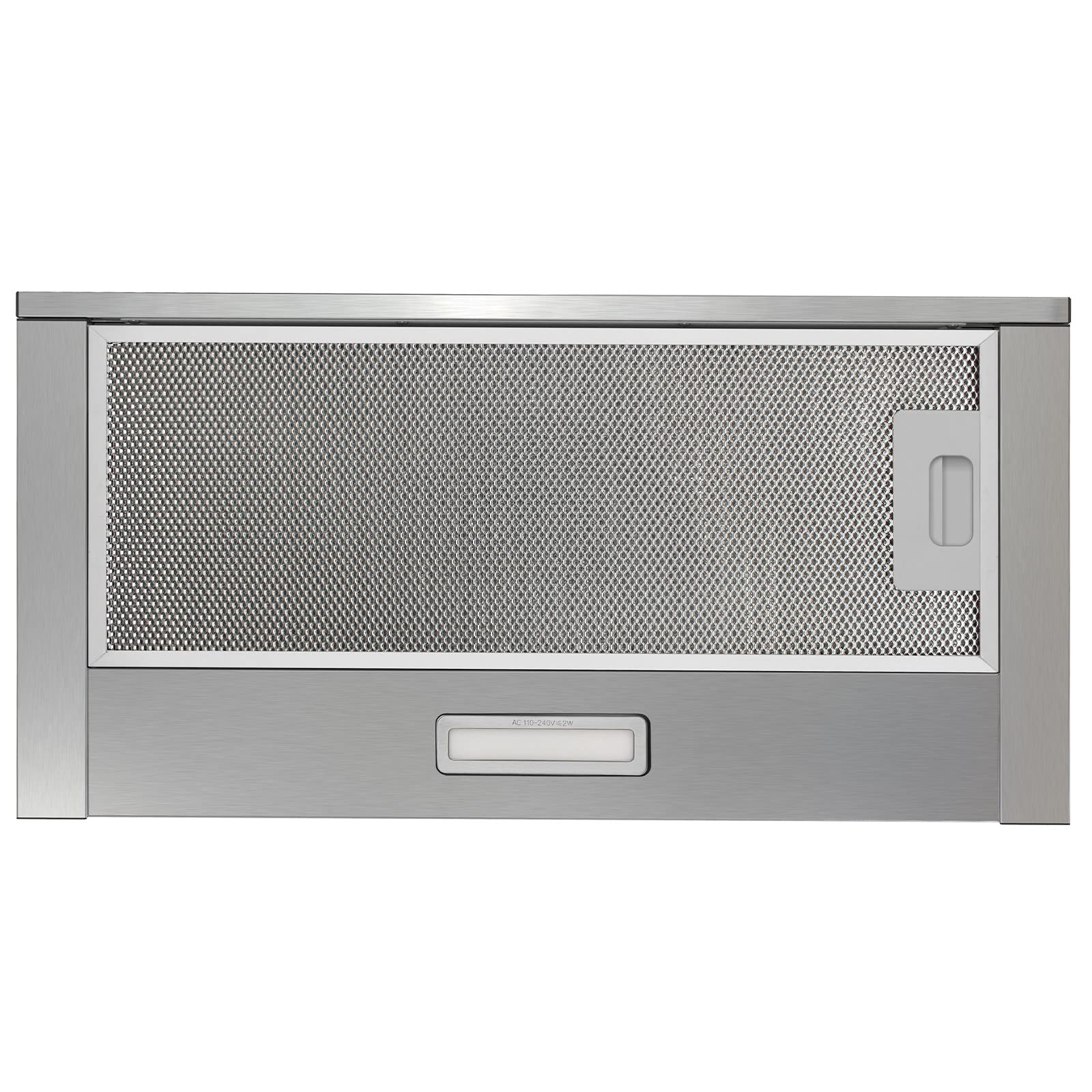 Jago® Campana Extractora Telescópica - Extractor de Recirculación y Conductos, 2 Velocidades, aprox. 300 m³/h, 59,5 cm, 2 Filtros de Carbón Activo, Acero Inoxidable - Placa de Cocción de Extracción
