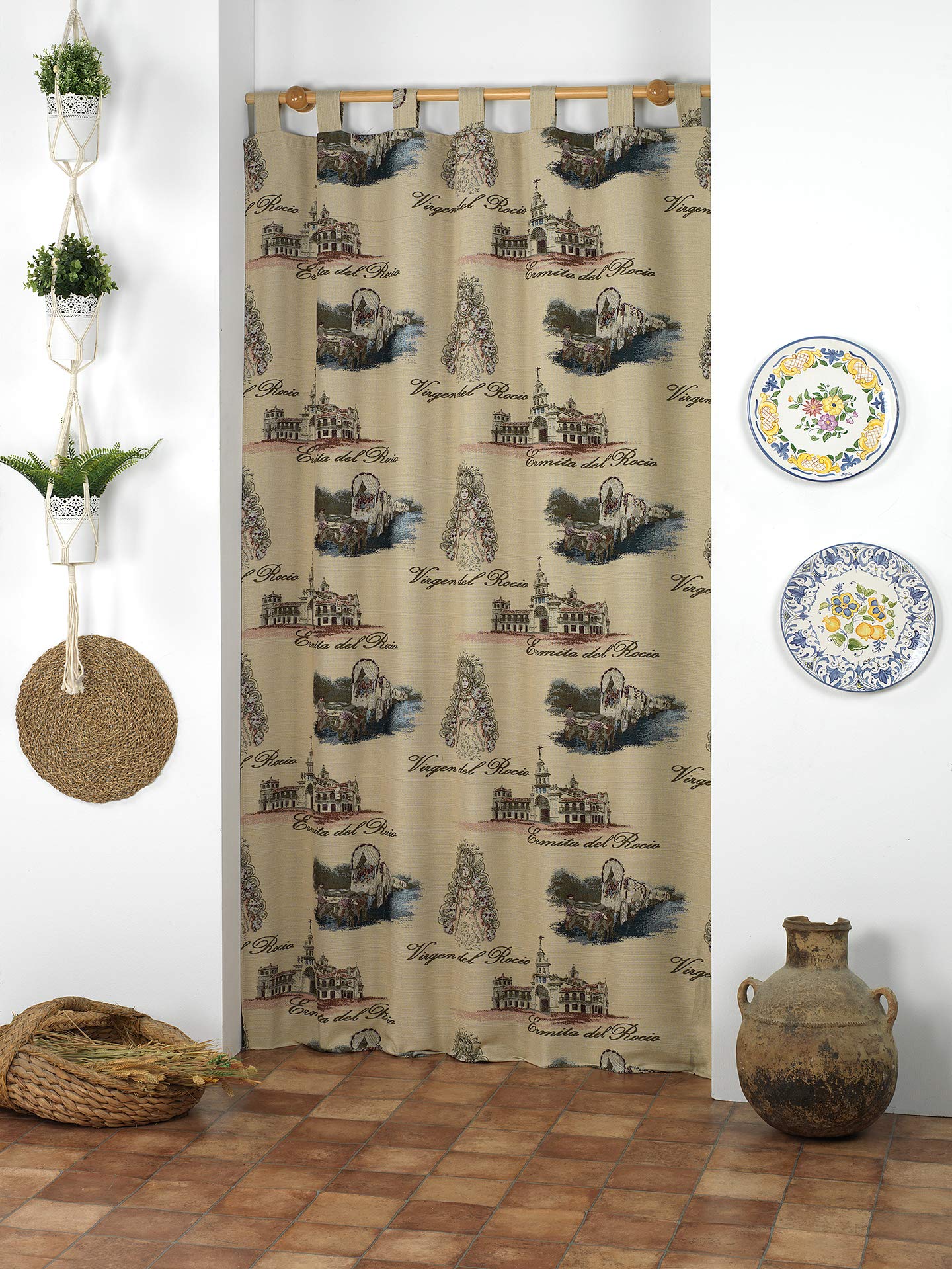 Cortina Alpujarra Virgen Martina Home de 140x260 cm para salones y dormitorios