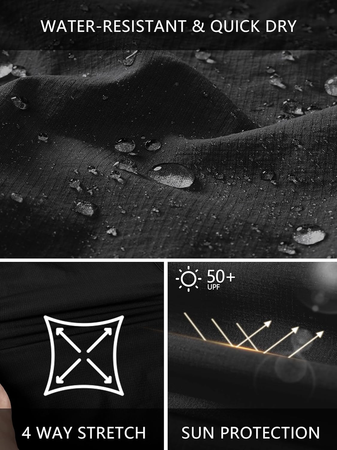 Lightweight Hiking Pants for Women Quick Dry Travel Pants Water Resistant with Zipper Pockets for Safari Camping - Image 4