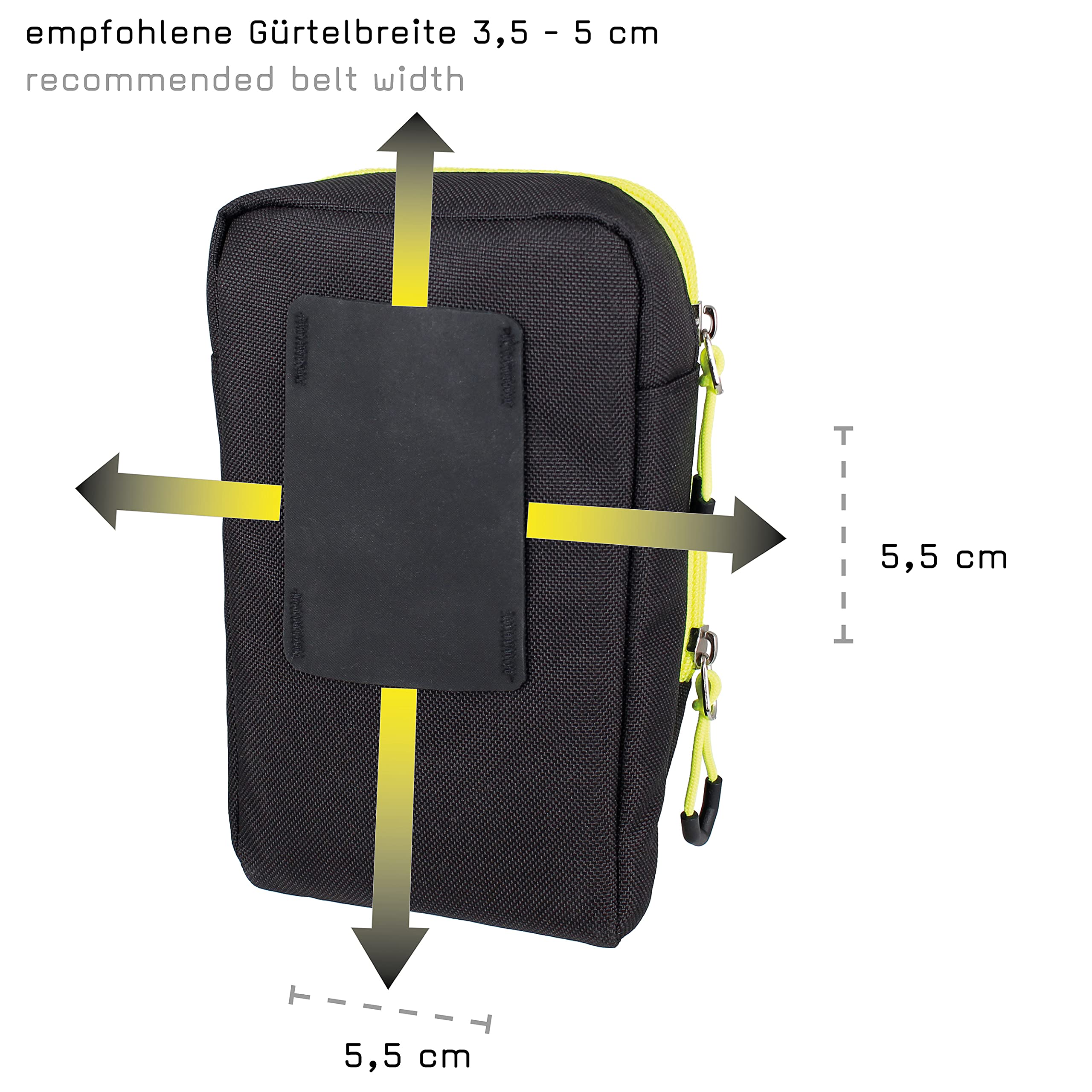 tee-uu Zip Plus Fondina nera | Custodia all-in-one | Servizio o uso domestico | Diverse possibilità di utilizzo | Servizio di soccorso | Vacanze | Scomparto per forbici | Spazio per stetoscopio