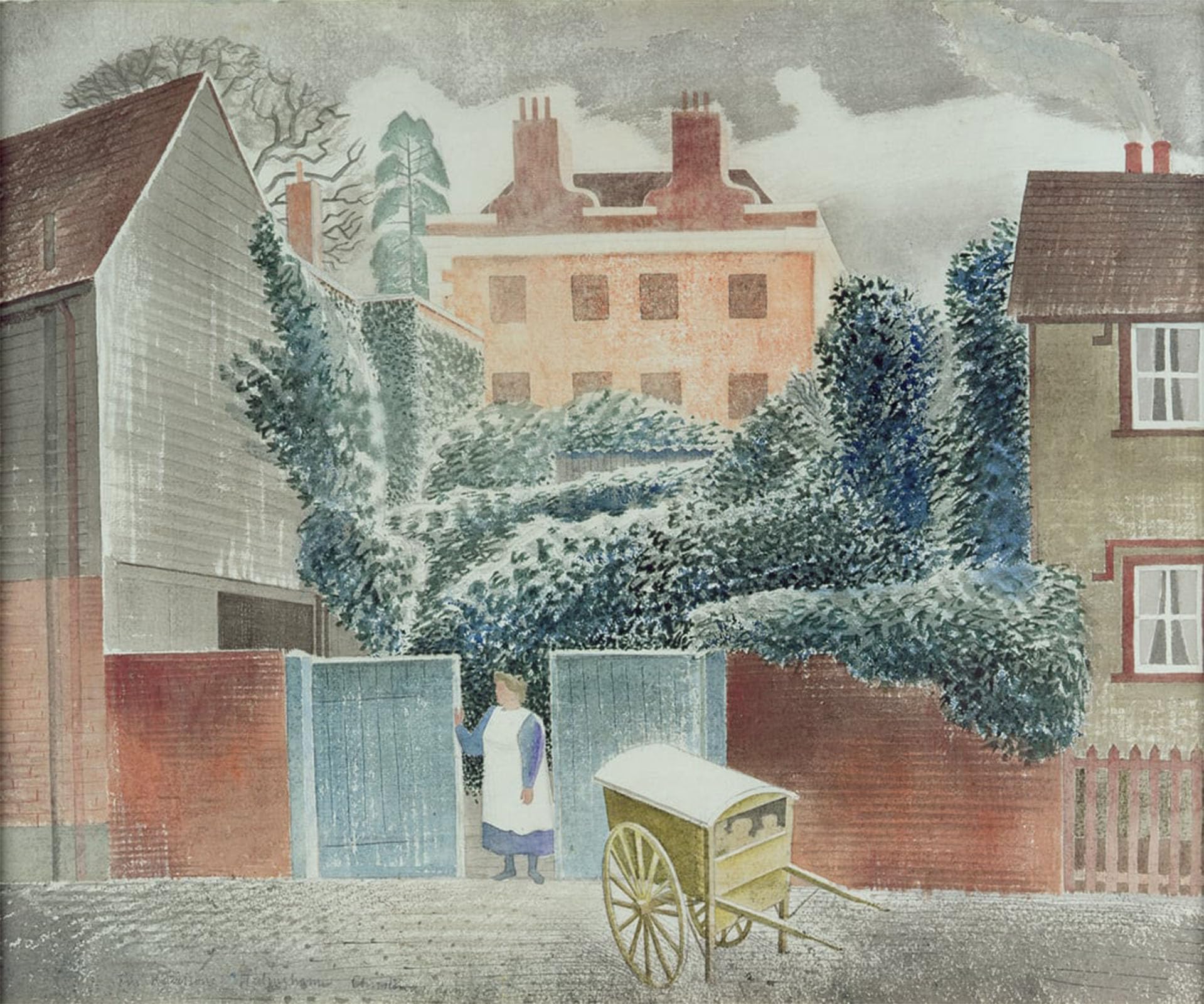 Artxlxxbn No Frame Famous Painting Art Wall Decor Abstract Art Picture Baker's Cart By Eric Ravilious Animal Pictures For Home Decor 60X90cm