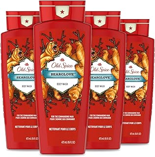 Body Wash for Men by Old Spice, Wild Collection Men's Body Wash, Bearglove, 16 Fl Oz (Pack of 4)