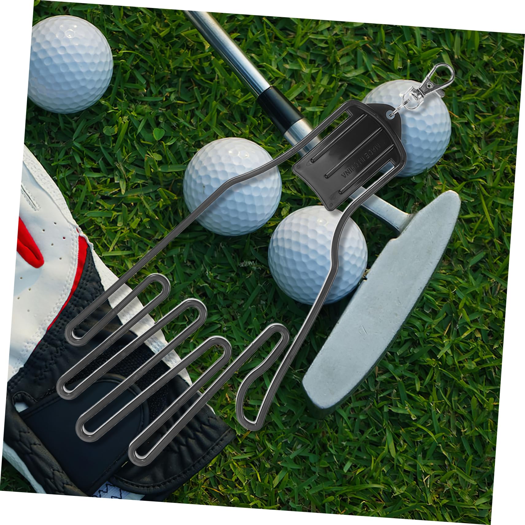 YARNOW Soporte para Guantes De Golf Golfs Colgador De Guantes De Golf Estante Apoya Colgante Pararse Deportes Práctico Titulares Júnior Portátil Black El Plastico