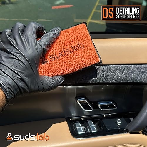 Miniatura 4 de Suds Lab DS - Paquete de 3 almohadillas de microfibra para limpieza y detalles del interior del automóvil, juego de 3, seguras en cuero, vinilo,