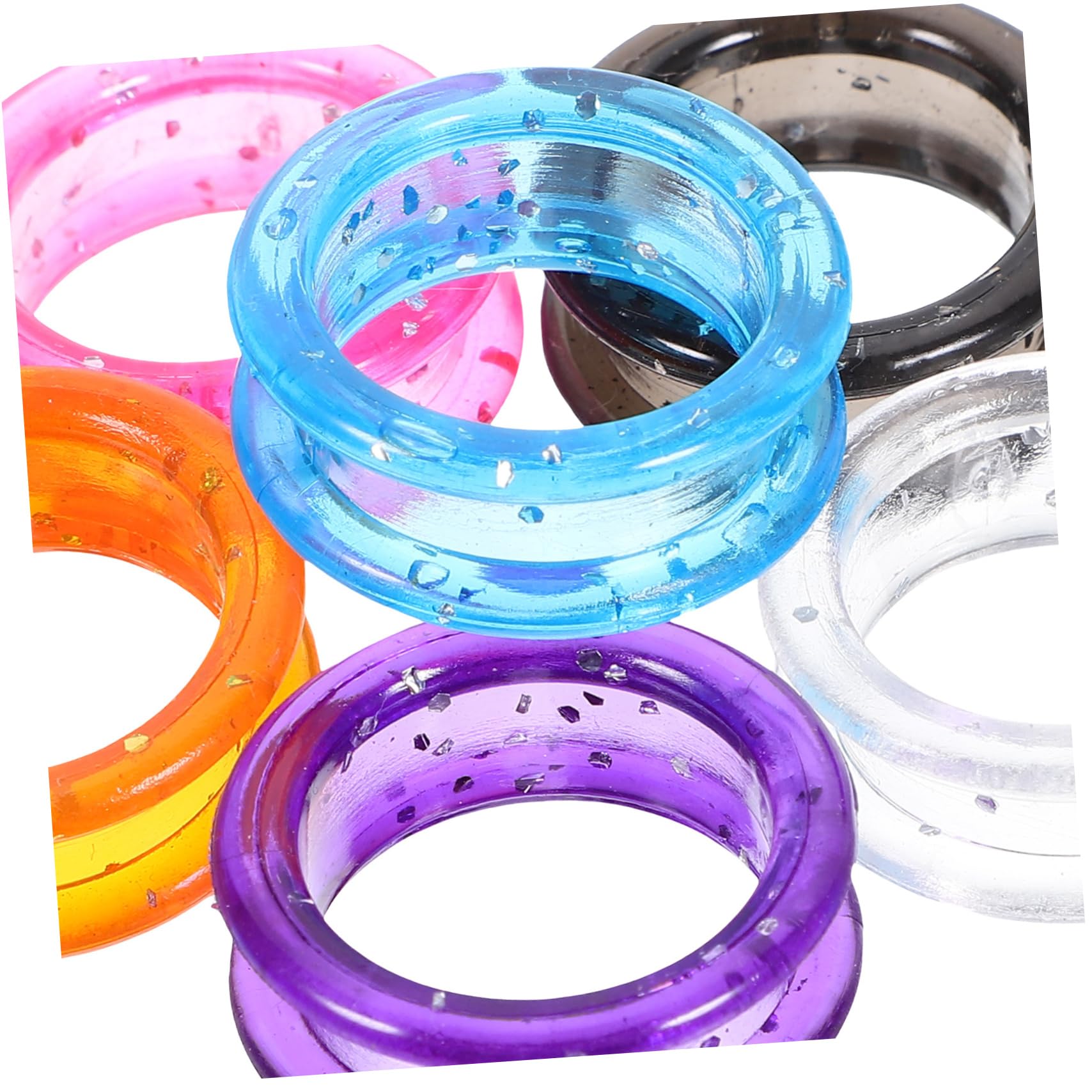 FOMIYES 2sets Pet Grooming Scissors Scissor Finger Ring Silicone Hairdressing Tool Accessory 12pcs*2