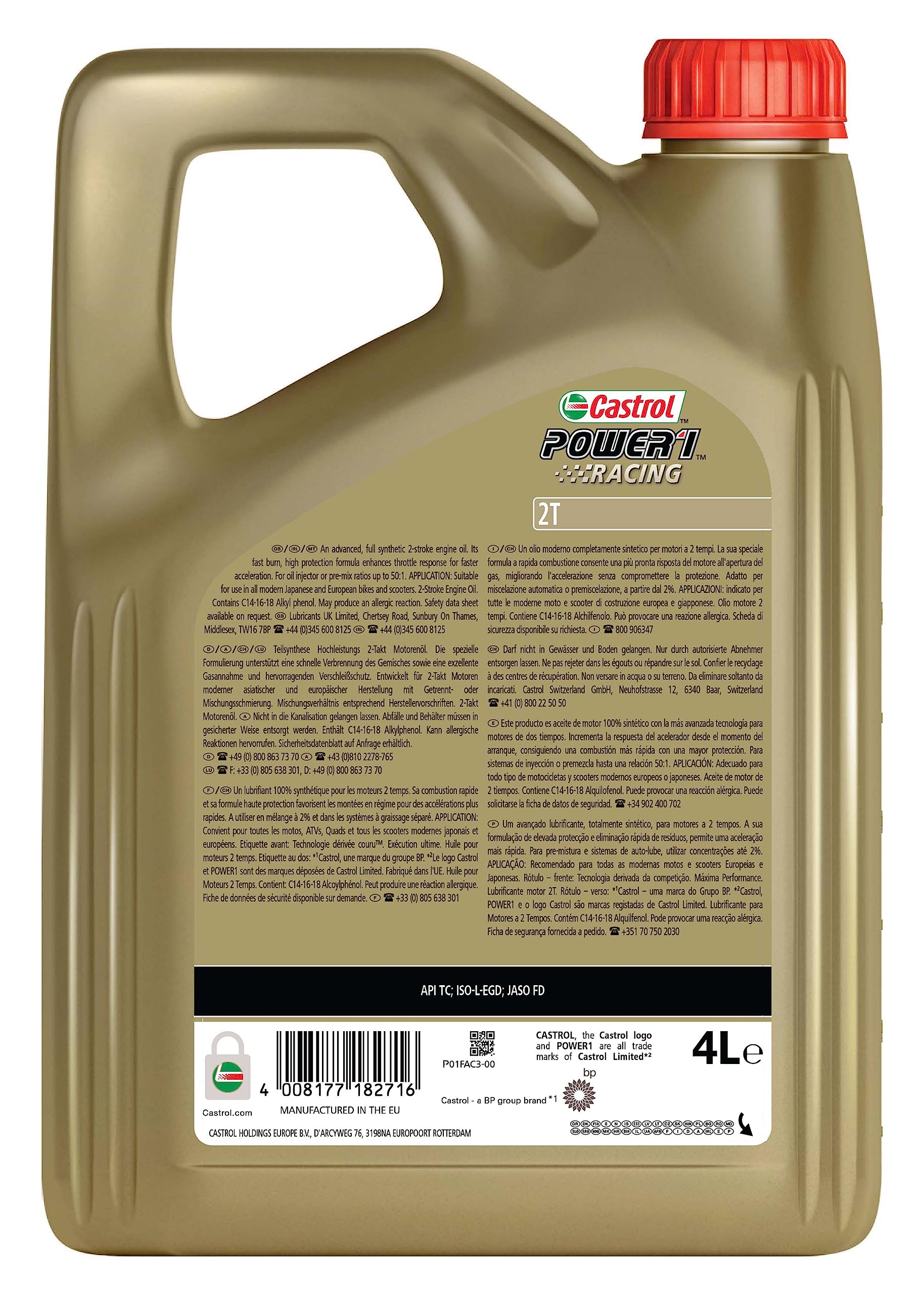 Castrol POWER1 RACING 2T 2-Takt Motoröl, 4L