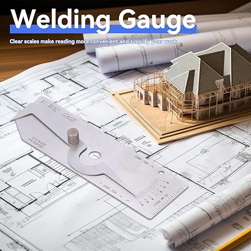 Miniatura 2 de VWAC - Medidor de soldadura, alambre de acero inoxidable, calibre de grosor, herramienta de medición de soldadura de inspección (métrica)