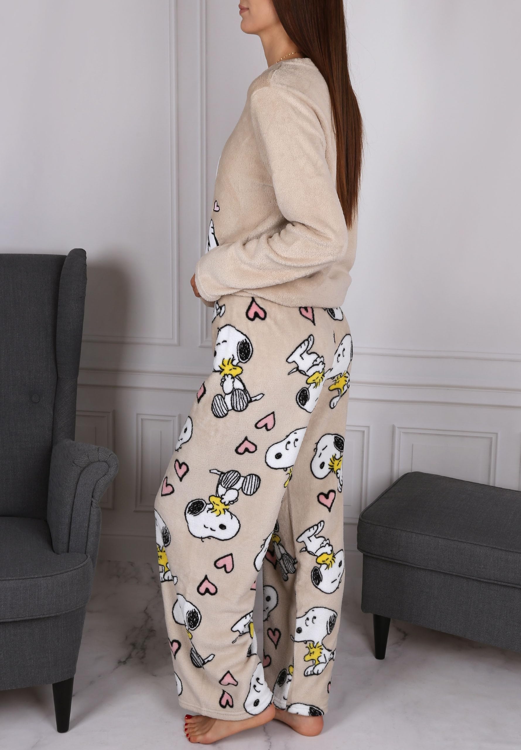 POLAR, pijama de dos piezas para mujer, pijama CÁLIDO de manga larga