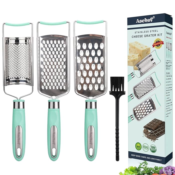 Buy 3in1 Stainless Steel Cheese Grater Handheld Zester Grinder Multi