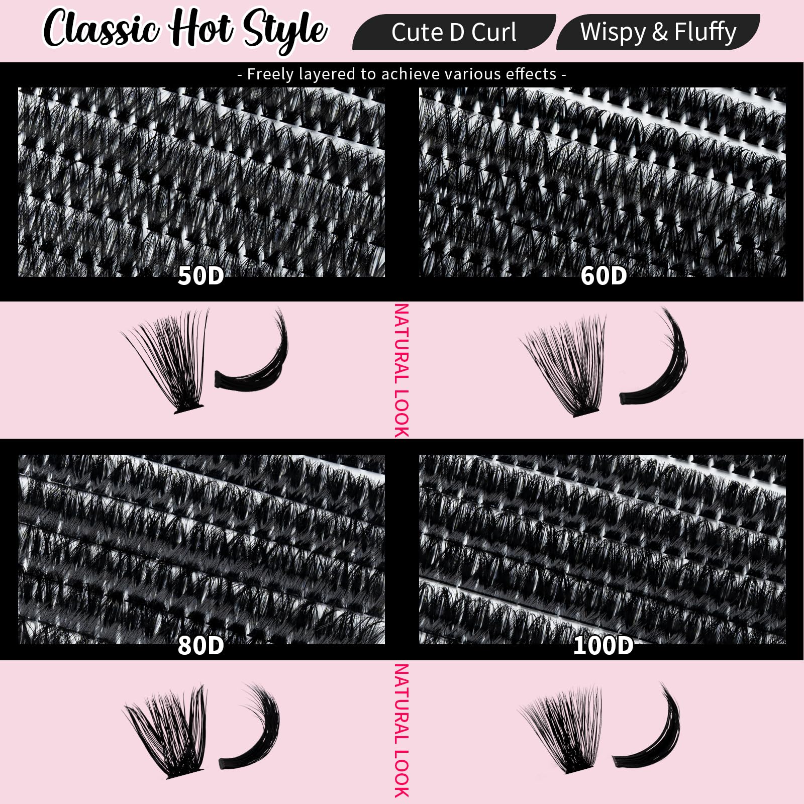 RITALASH Lash Extension Kit DIY 640pcs Lash Clusters Eyelash Extension, 10-16mm Individual Lashes with Lash Bond and Seal - Image 2