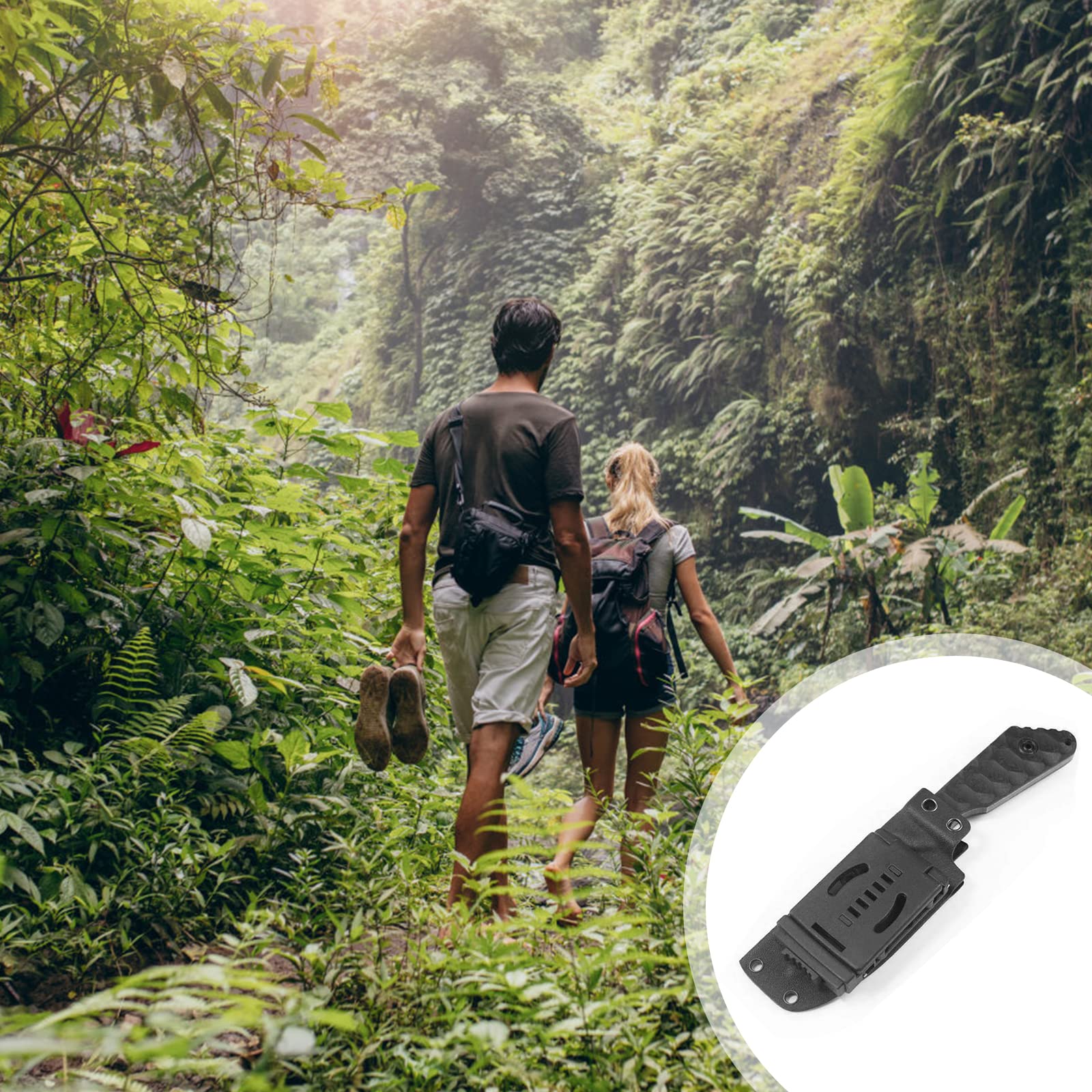 Clip Coltello, Clip da Cintura da Campeggio per Coltello Kydex Fodero Fondina, Fascetta Multifunzionale Clip Coltello Guaina Morsetto, Campeggio Fai da Te Outdoor Tool Clip