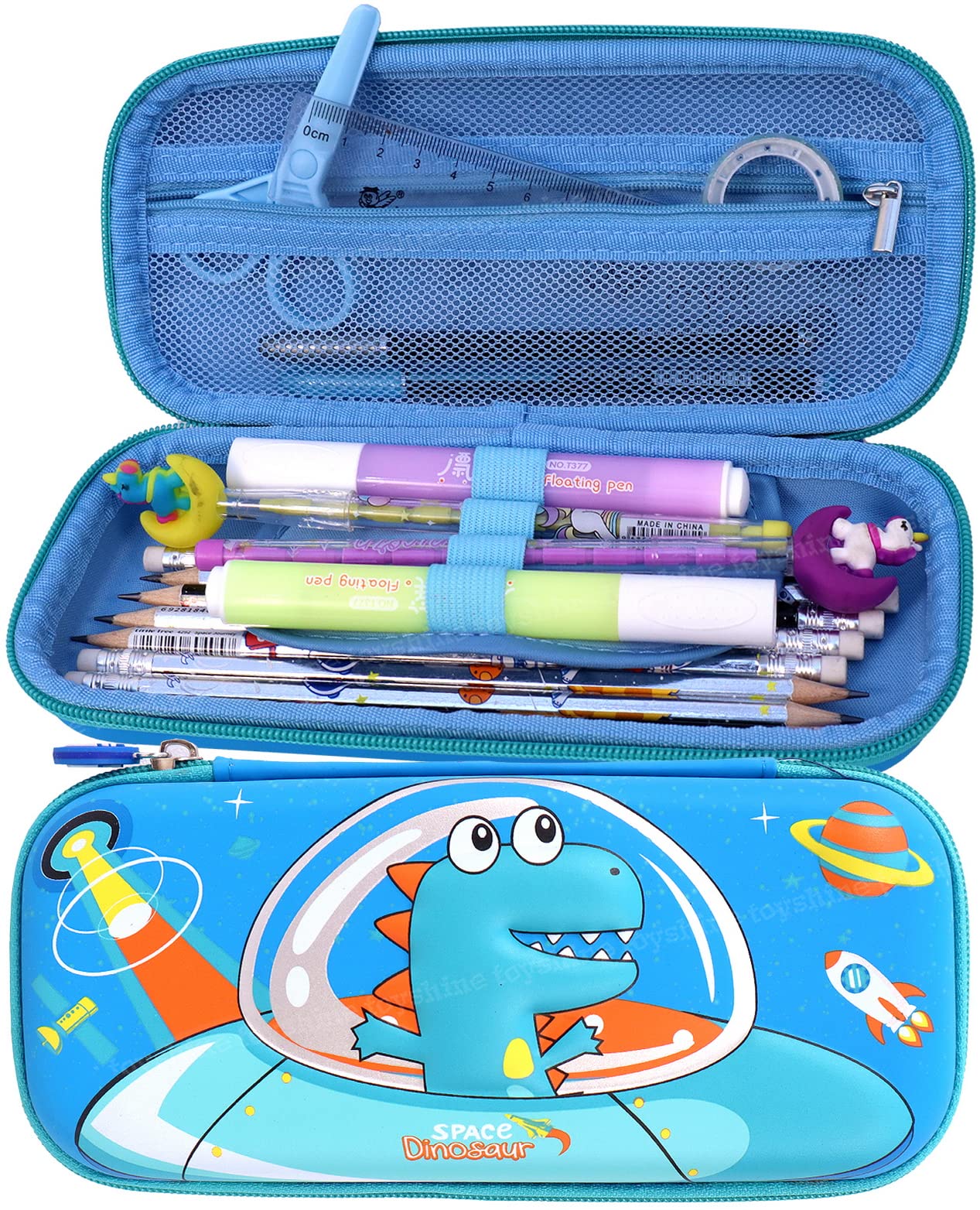 Toyshine Ethylene Vinyl Acetate (Eva) Space Dino Hardtop Pencil Case With Multiple Compartments, Kids School Supply Organizer Students Stationery Box, Girls Pen Pouch (Light Blue) (B0B1WMJ4F8) Amazon Price History, Amazon Price Tracker