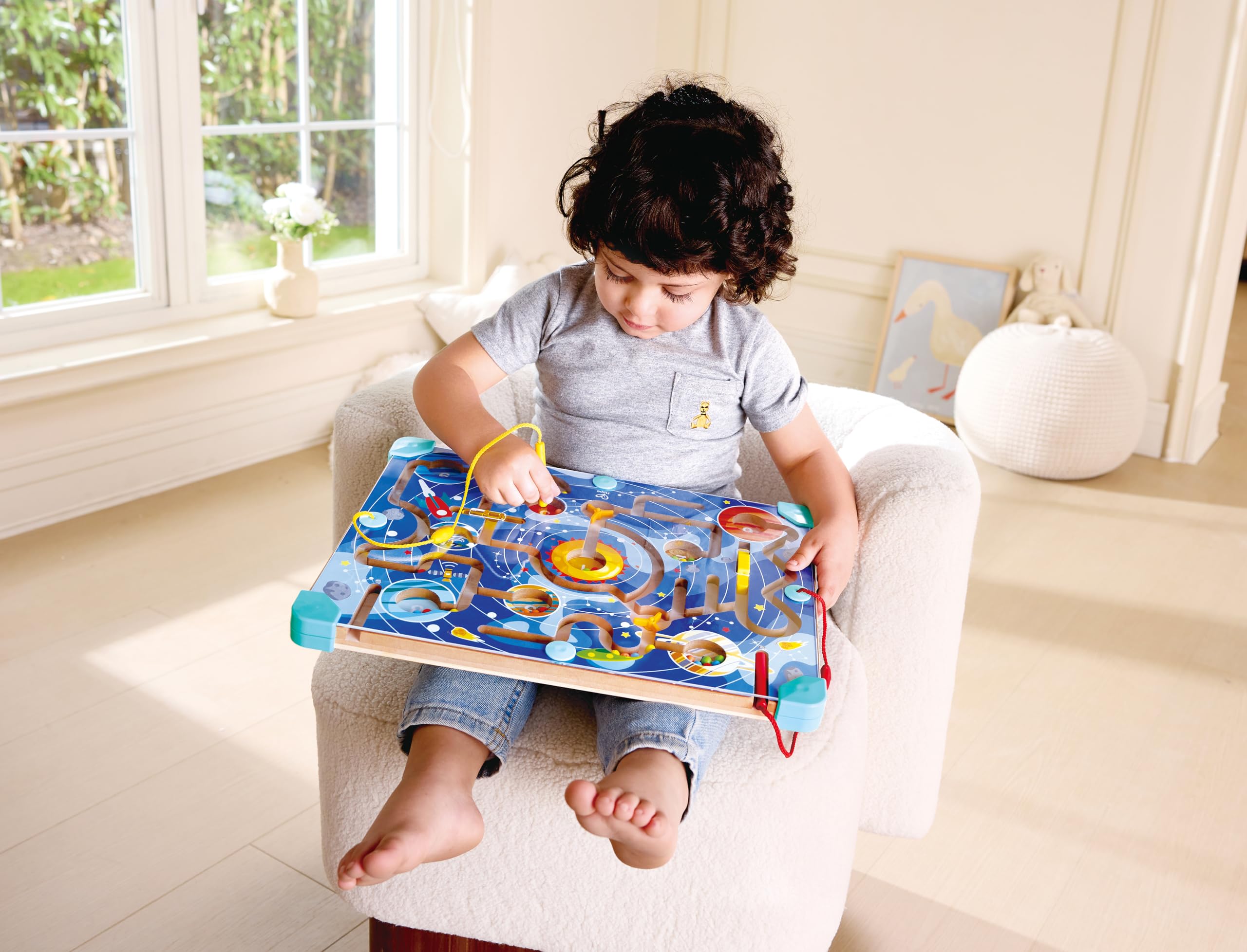 Hape Space Maze and Tangram Board, Multicolor, Compact - Image 2