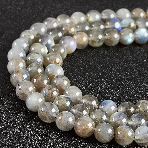 Miniatura 9 de 35 cuentas redondas sueltas de ojo de tigre amarillo natural de 0.394 pulgadas para hacer joyas