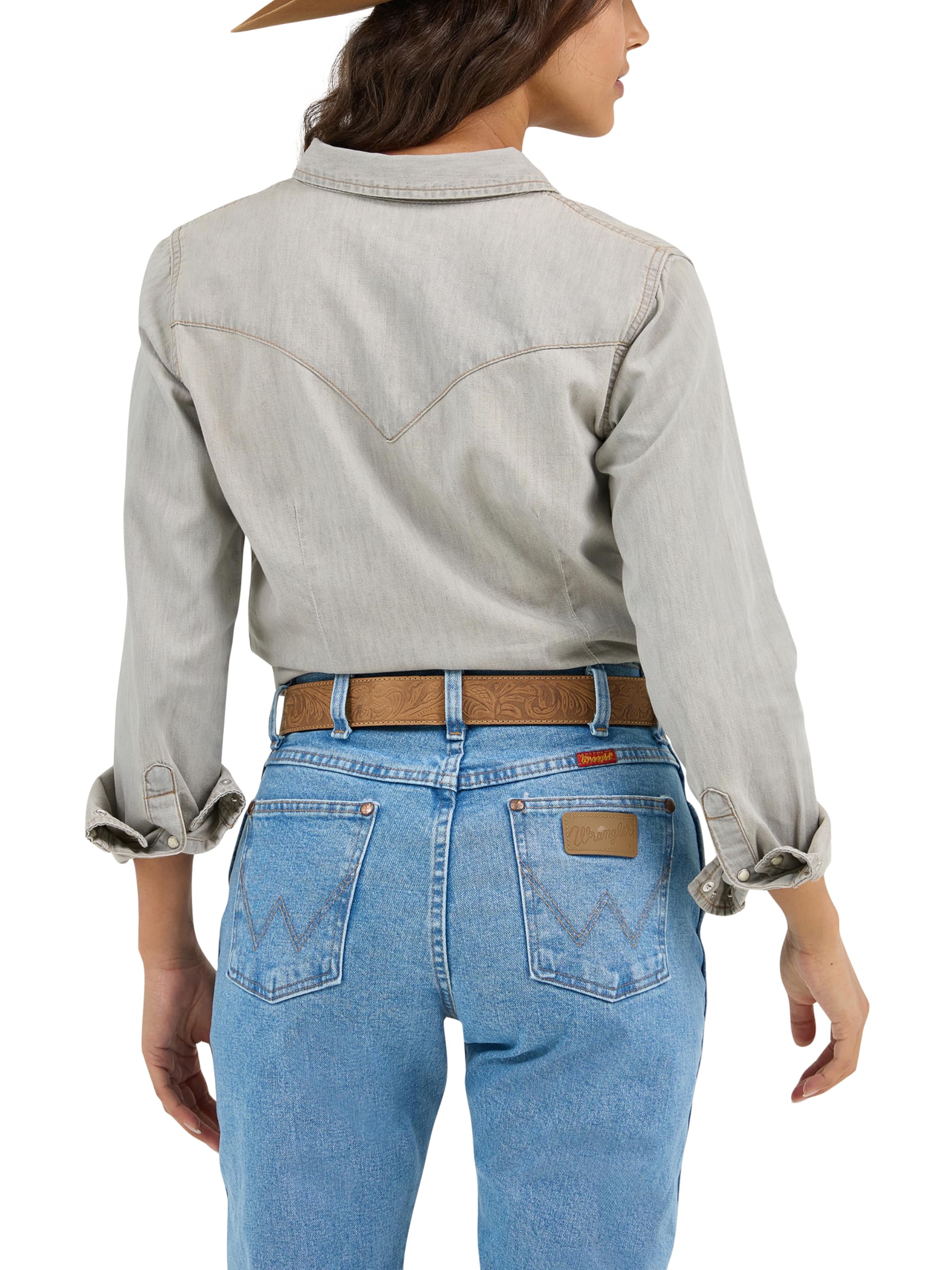Wrangler Bluzka Kobiety Koszula dżinsowa z długim rękawem i zapięciem z przodu