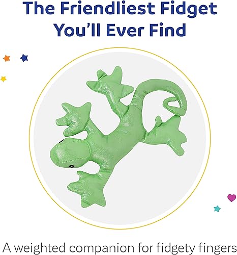 Miniatura 2 de Fun and Function - Lagarto antiestrés con peso - Animal de peluche ponderado y Fidget para niños con necesidades especiales - Herramienta sensorial