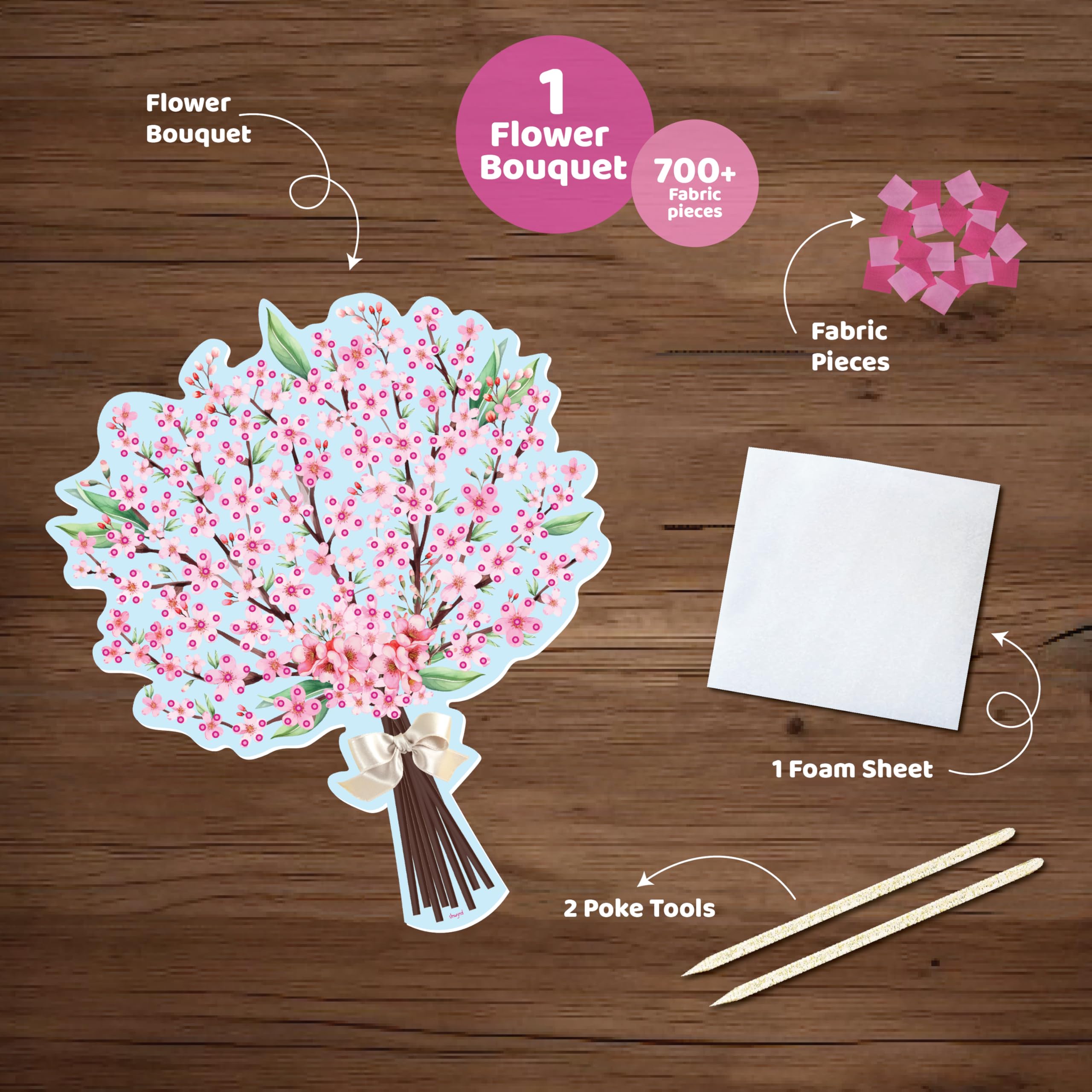 Unwynd Poke Art Cherry Blossom Flower Bouquet - Image 2