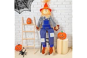 Giant 61 Inches Sitting Scarecrow Halloween Decoration