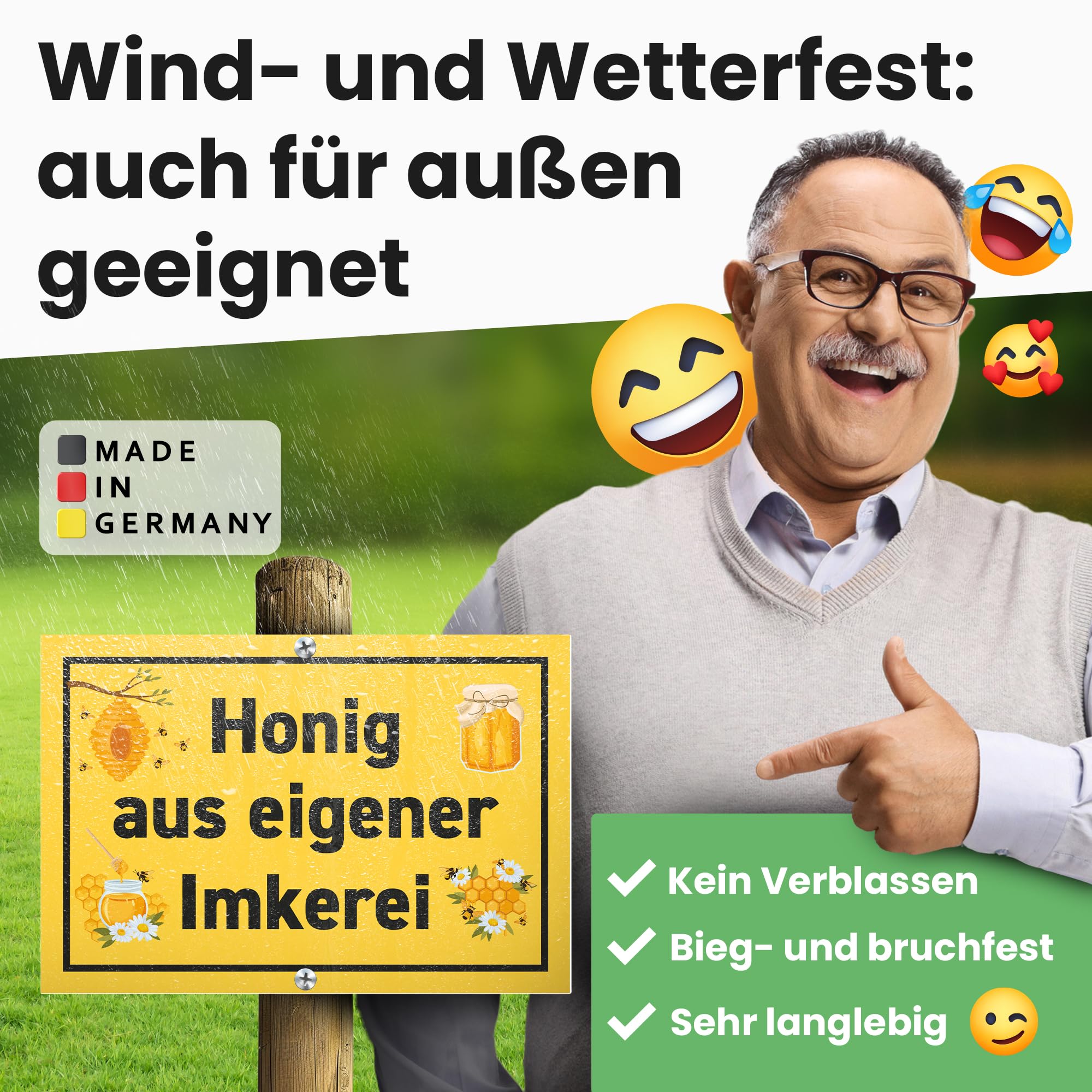 DankeDir! Panneau Humoristique Allemand 30x20cm - Cadeau Anniversaire Pour Jardiniers - Décoration Jardin Et Serre