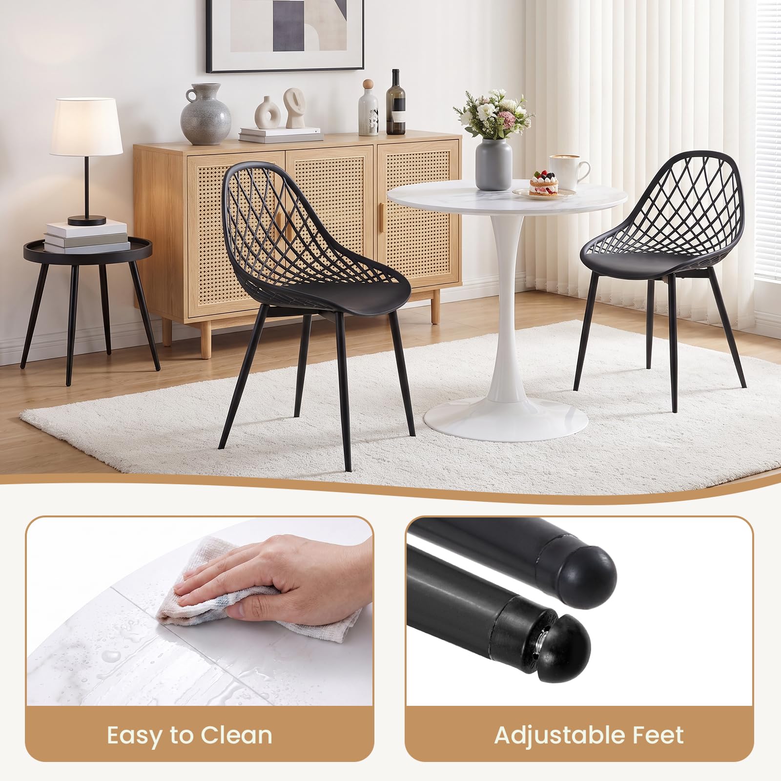Petite Table de Salle à Manger avec 2 Chaises, Table Bistrot
