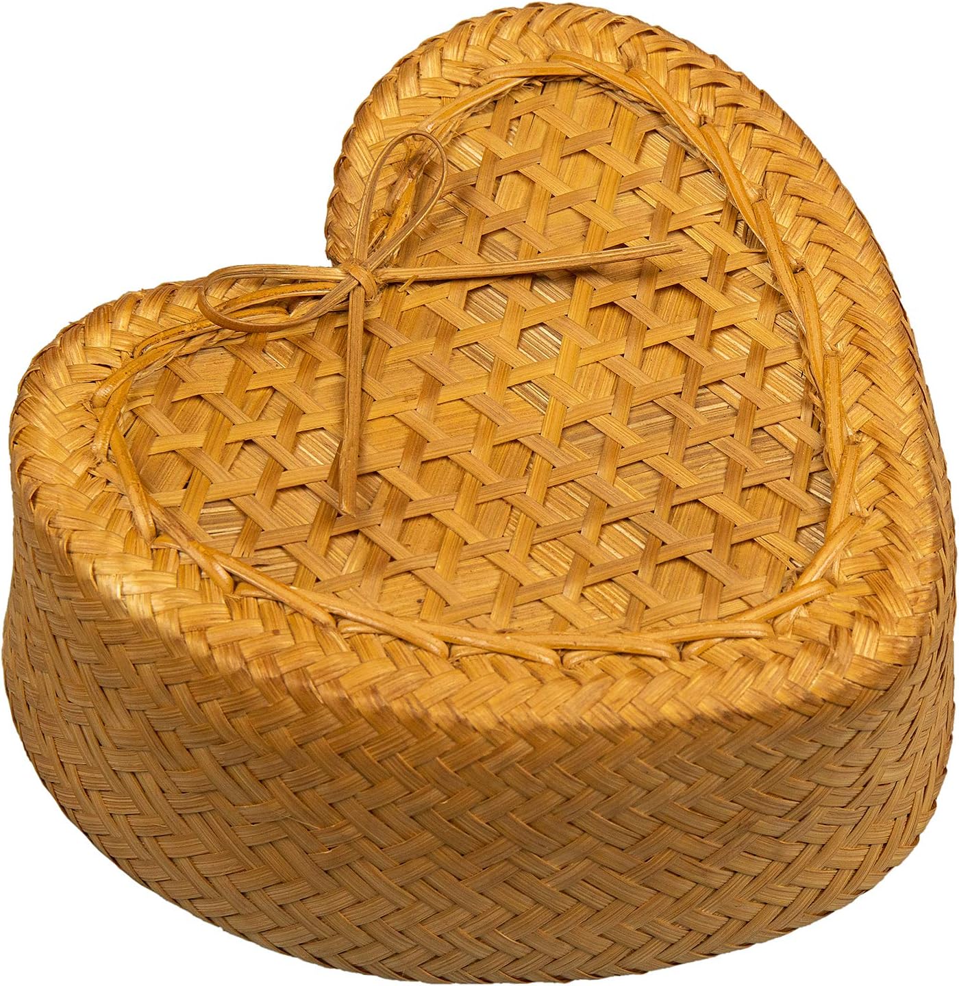 WD- Thai Kra-tip Sticky Rice Heart shape Bamboo Basket Handmade Steamers Cookware-4 inch for Home,restaurant or Cookware -collecting things.
