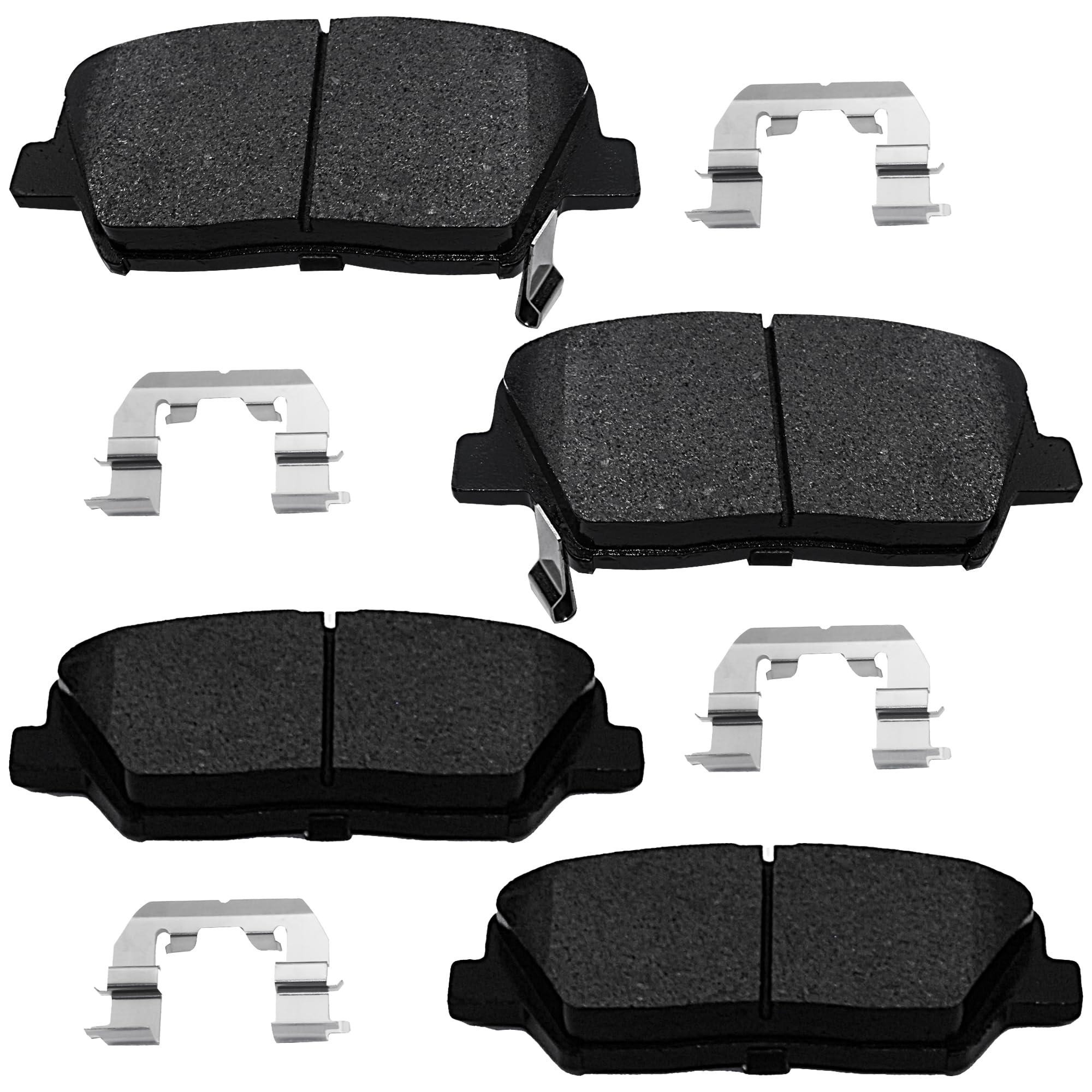 Front Brake Pads Set Compatible with Hyundai Azera, Hyundai Santa Fe XL Sport, Kia Sorento Ronto Automotive Replacement Brake Pads Semi-Metallic D1687