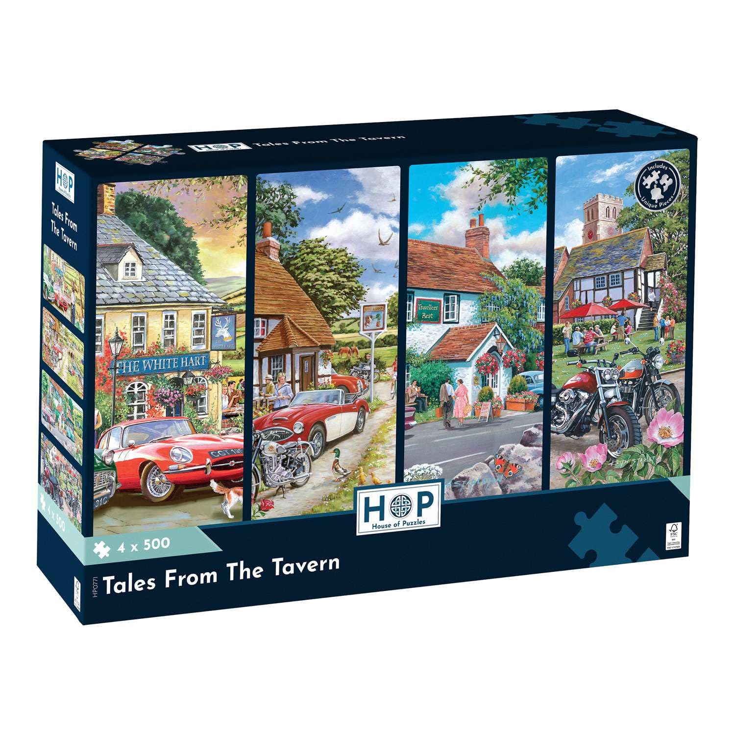 The House of Puzzles Tales From The Tavern 4 x 500 Piece Jigsaw Puzzle Pack