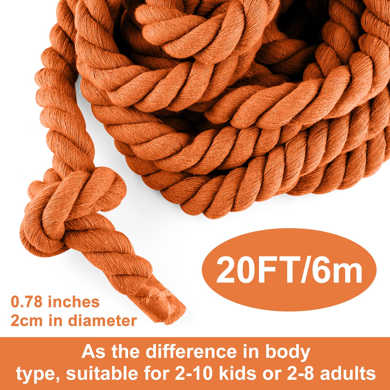 NEBURORA Corde de tir à la Corde de 6 m pour Jeux de Plein air (Beige) | Jeux d'extérieur adaptés aux journées sportives, réunions de famille, été, jardin, pelouse, camping, carnaval NEBURORA Corde de tir à la Corde de 6 m pour Jeux de Plein air (Beige) | Jeux d'extérieur adaptés aux journées sportives, réunions de famille, été, jardin, pelouse, camping, carnaval