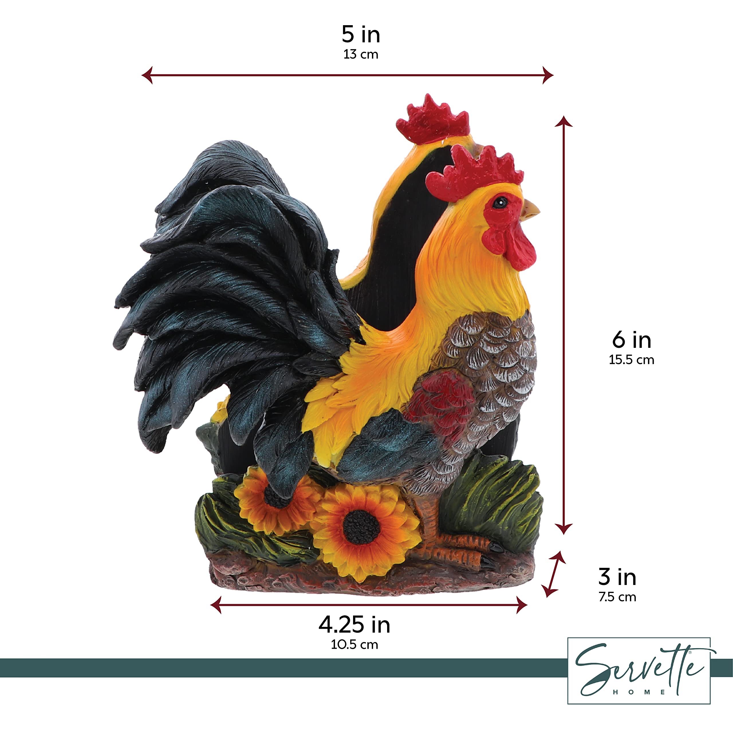 Vintage Rooster Napkin Holder - Iron Metal Serviette Dispenser For Kitchen, Restaurant, Or Table Decor