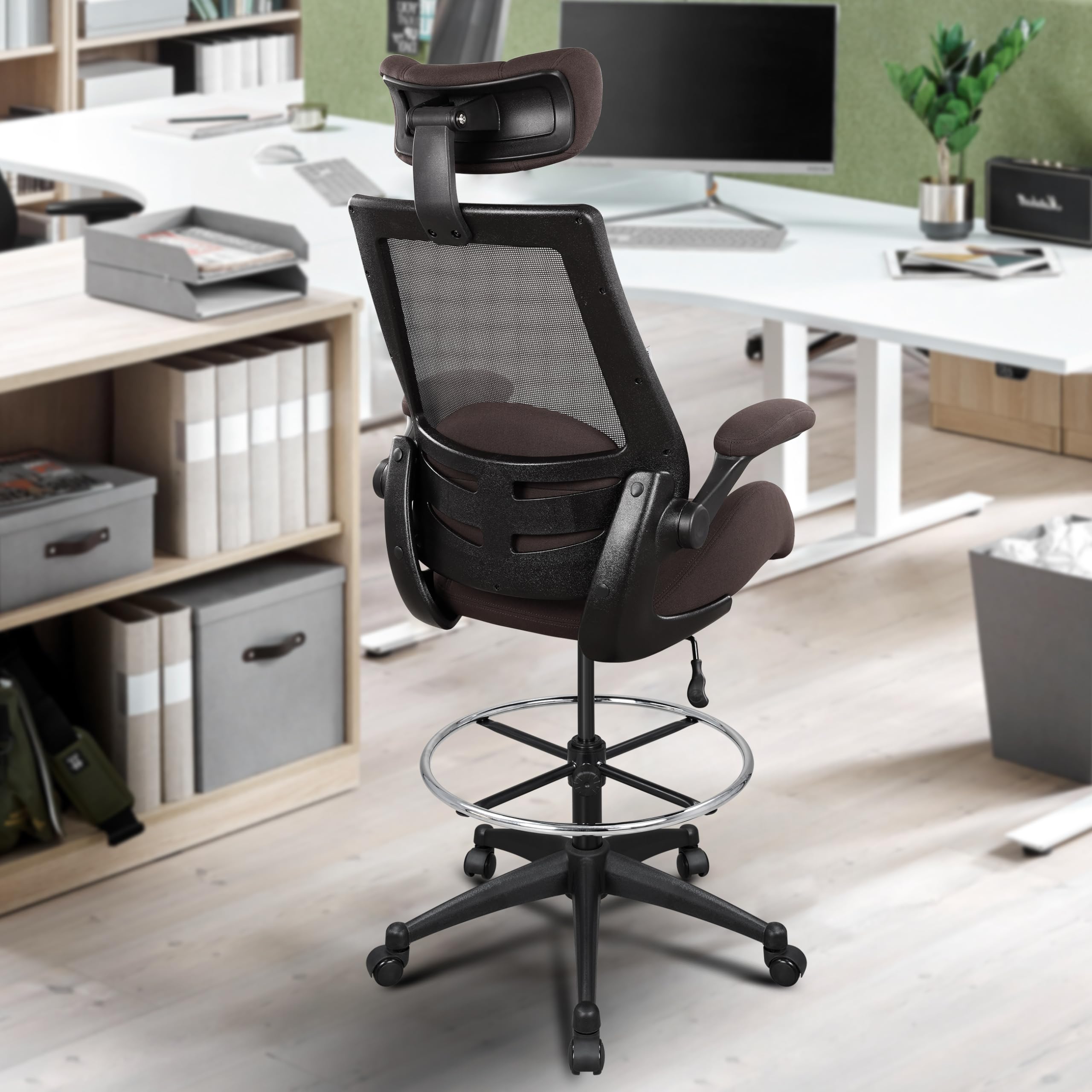 BOLISS 400lbs HighBack Mesh Ergonomic Drafting Chair