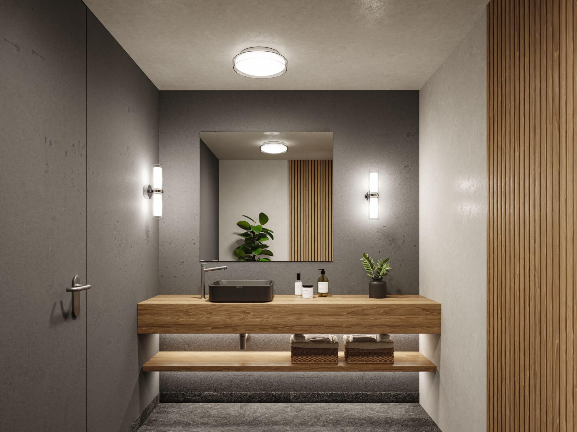 Paulmann 71077 Aplique Selection Bathroom Luena IP44 E14 230V máx. 2x20W regulable cromo, cristal, luminaria de baño, luminaria de baño de dos llamas