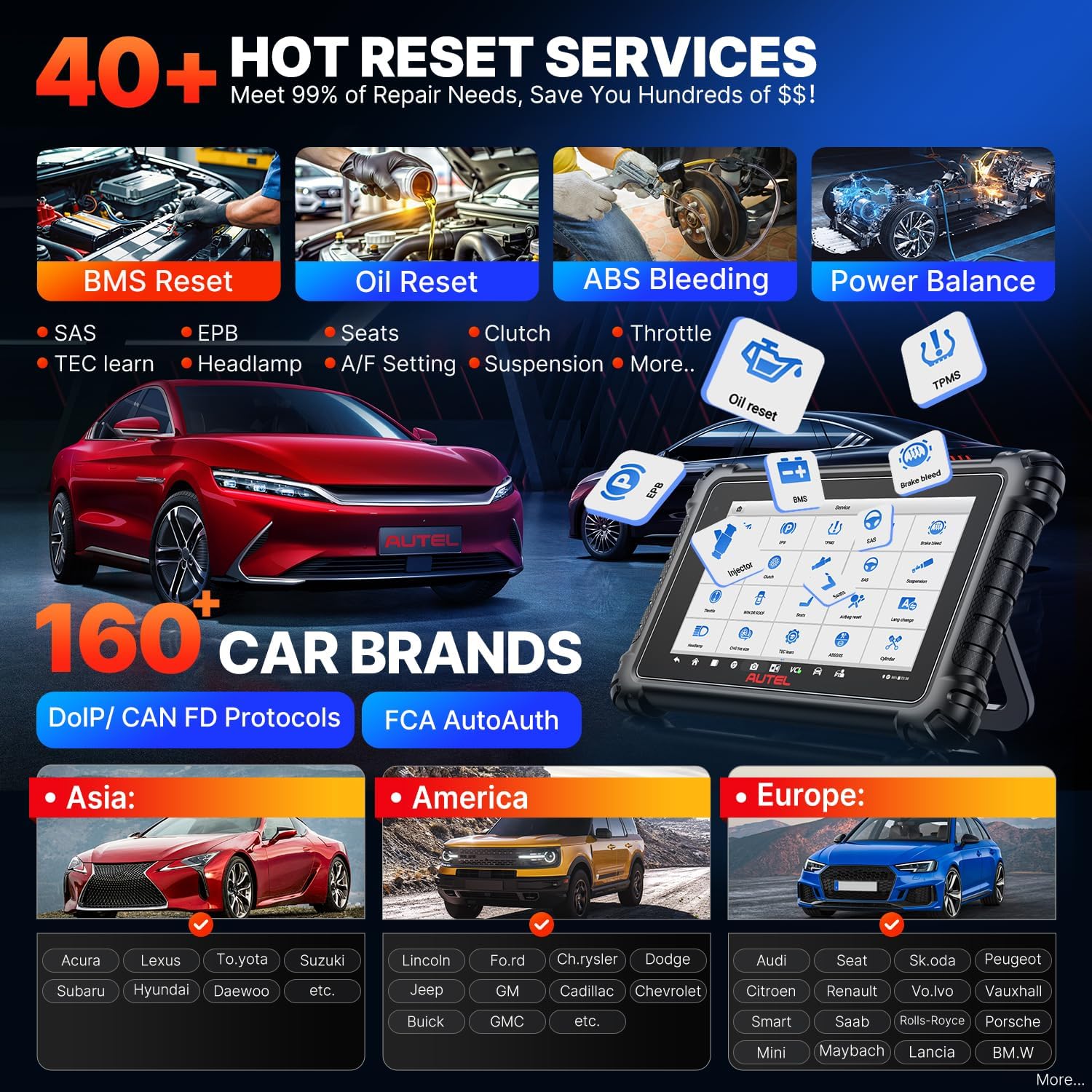 2026 Autel Scanner MaxiSys MS906 MAX, 10.1" MS906MAX 2.0 Up of MS906 PRO MP900BT MS908S MK908, OE Bidirectional Diagnostic Scan Tool, CAN FD DoIP, 3000+ Active Tests, 40+ Reset, All Sys, Auto Scan 2.0