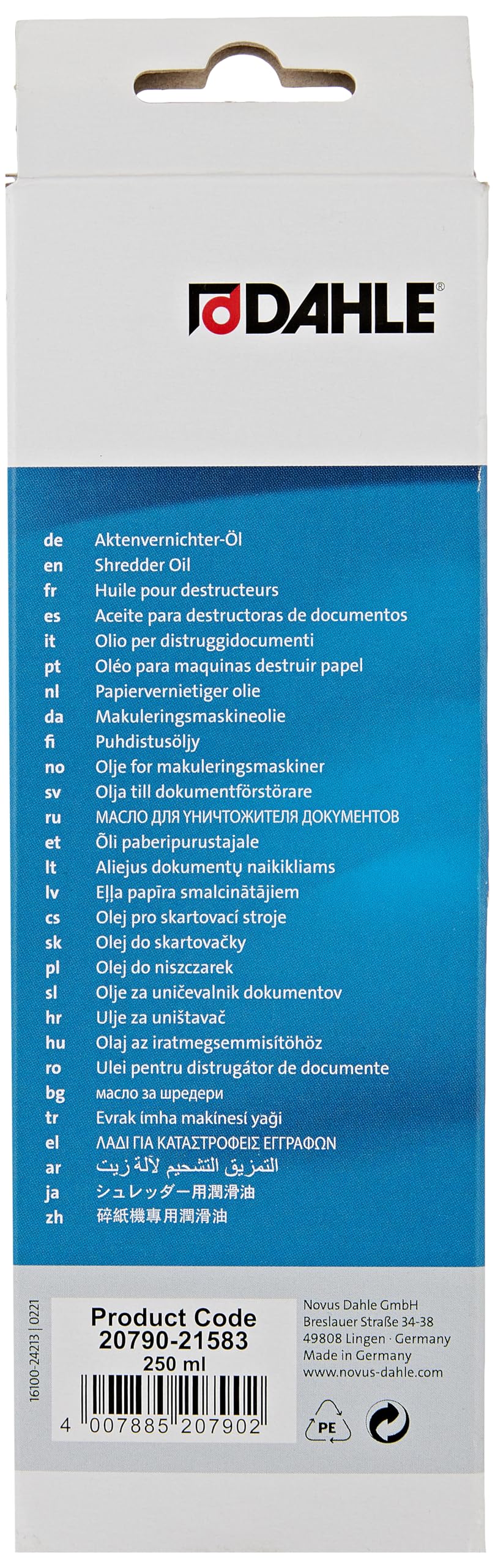 Aktenvernichteröl250ml Tropffl.