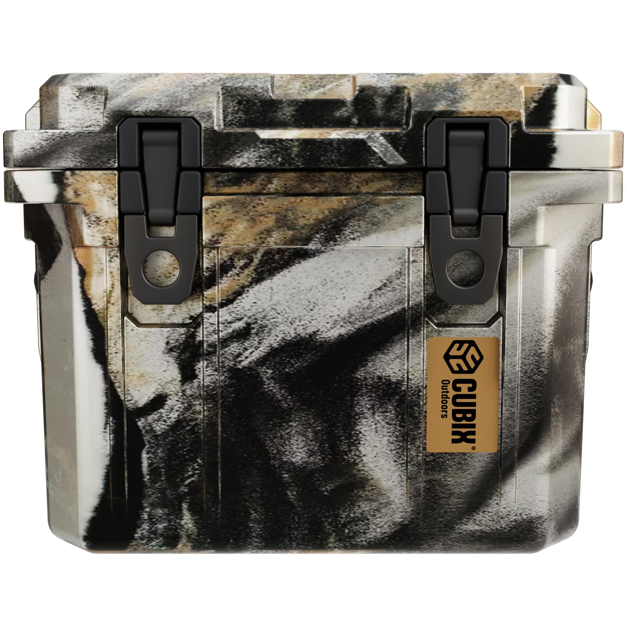 Cubix Outdoors QuadraX 10QT chłodząca formowana rotacyjnie, izolowana, przenośna, twarda lodówka, 5-dniowa retencja na zimno z 2 wbudowanymi uchwytami na kubki