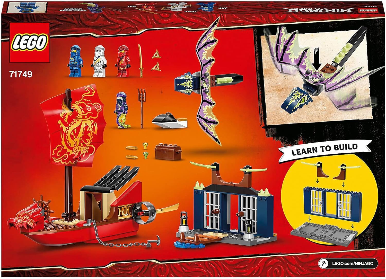 LEGO Ninjago - Battle of the Sky Medium Battleship Bounty 71749 Toy Ninja Ninja - Picture 8 of 9