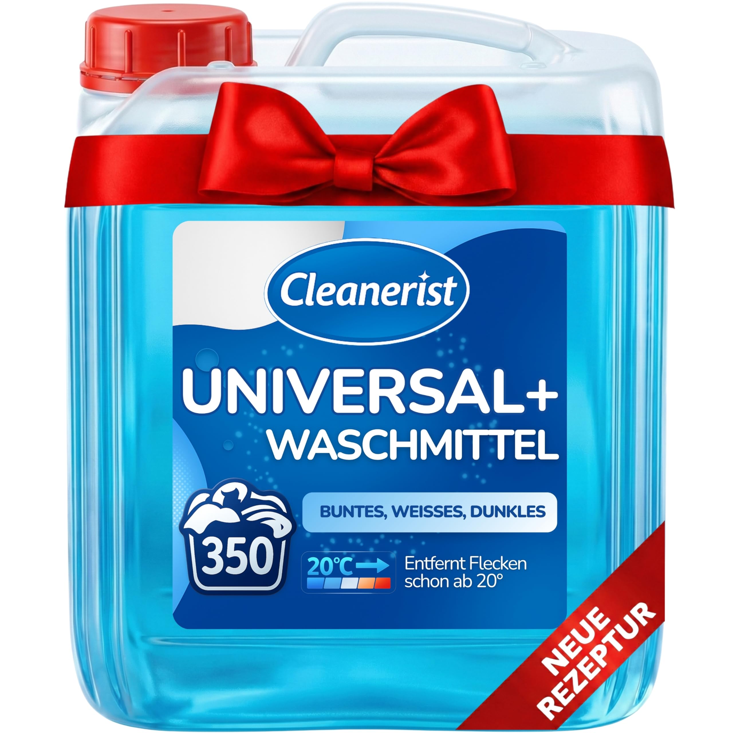 Cleanerist® Universal Waschmittel flüssig für 350 Wäschen - 10l Flüssigwaschmittel Konzentrat für bunte, helle, dunkle Wäsche - XXL Vollwaschmittel mit Frischeduft für 20-95°C, statt Pods, Pulver
