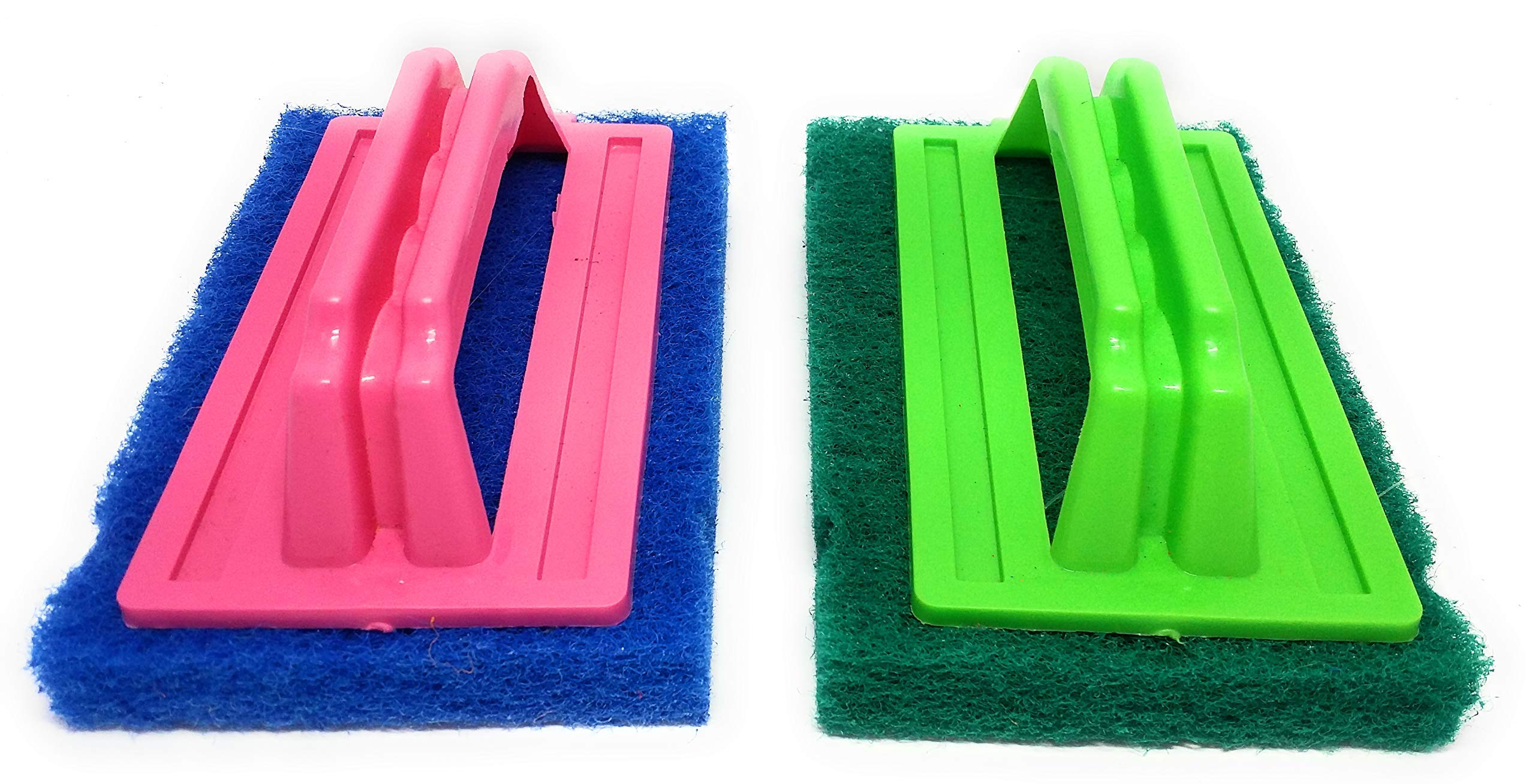 Shivam_Enterprises_ Scrubber Tile Floor Cleaning Hard Brush (Assorted Colour, Large) - Set of 2