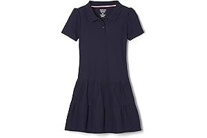 Girls' Ruffle Pique Polo Dress (Short Sleeve)