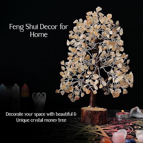 Miniatura 5 de Cristal de citrino, árbol de la vida, decoración de oficina, árbol bonsái artificial, decoración de habitación, decoración espiritual de habitación,