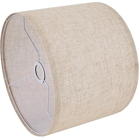 Designer Beige Linen 13 Inch Aluminum Lamp Shade