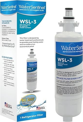 Miniatura 3 de WaterSentinel WSL-3 Filtro de repuesto para refrigerador compatible con filtros LG LT700P (paquete de 3), azul