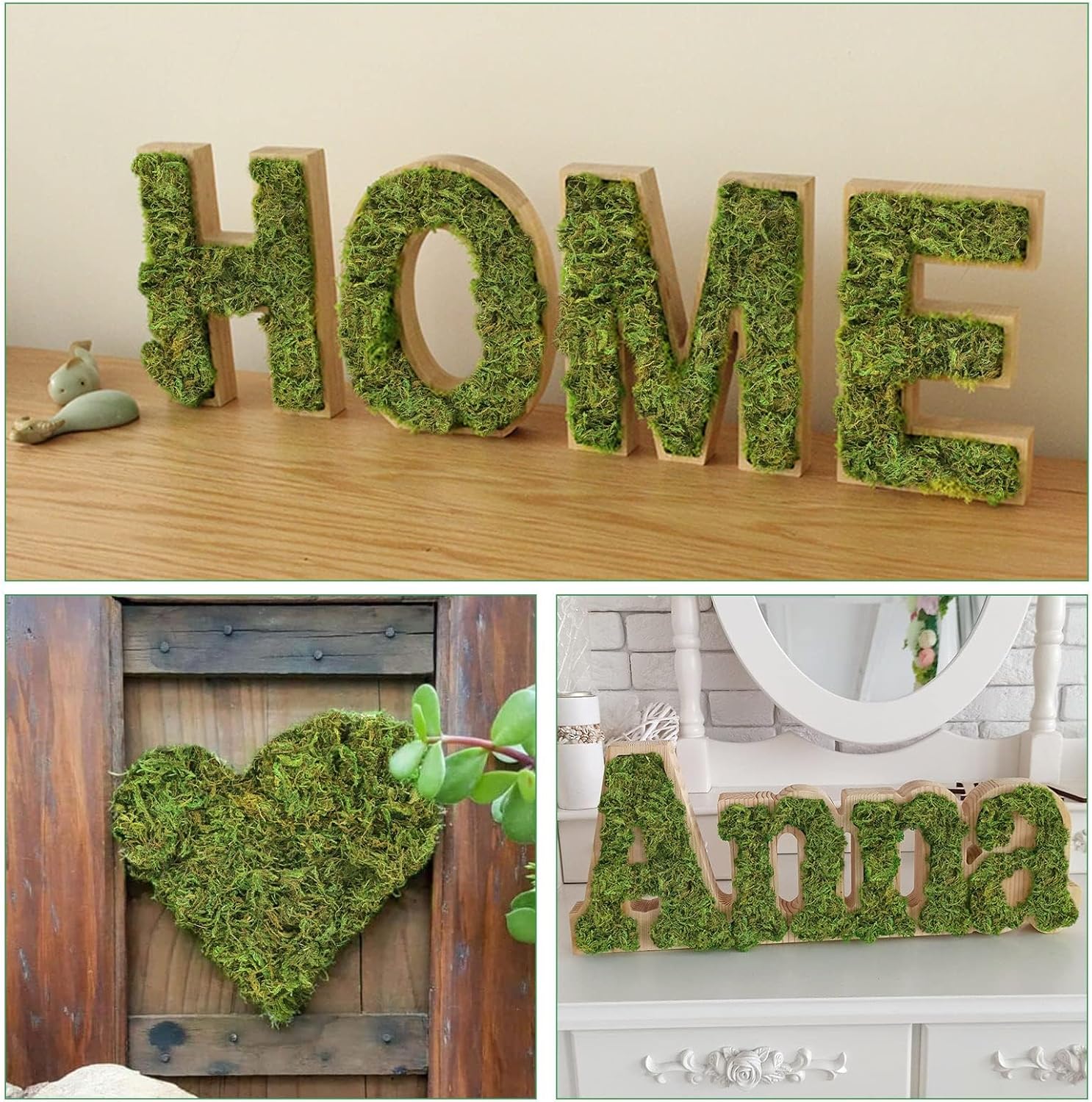 YUNVI 17.6 OZ Large Capacity Artificial Moss for Potted Plants,Natural Fake Moss Grass for Plants Indoor,Craft and Greenery Bulk for Hamsters(Fresh Green)