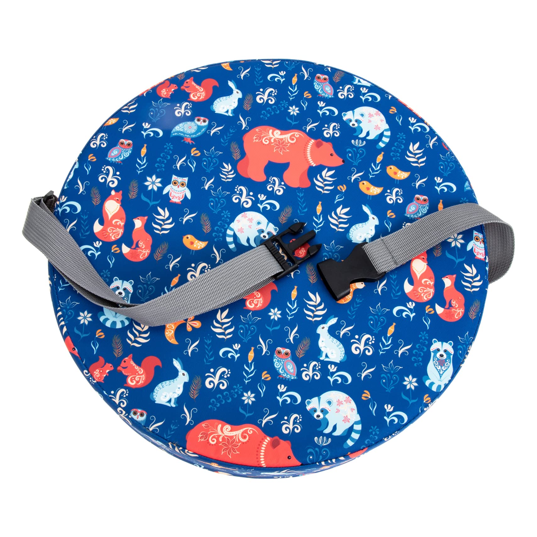 Gatuida Asiento Elevador Redondo para Niños Pequeños 34 Cm Diámetro X 8 Cm Grosor, Espuma de Alta Densidad, Tela Repelente al Agua, Silla Elevadora Portátil para Comedor Doméstico y Viaje
