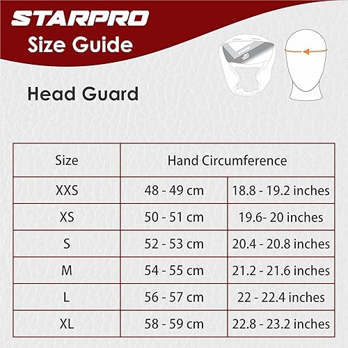 Miniatura 2 de Starpro T20 - Protector de cabeza de boxeo  Piel sintética  Muay Thai Kickboxing Training Protection and Fighting Headgear  Varios tamaños